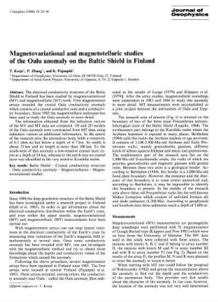 Magnetovariational and magnetotelluric studies of the Oulu anomaly on the Baltic Shield in Finland