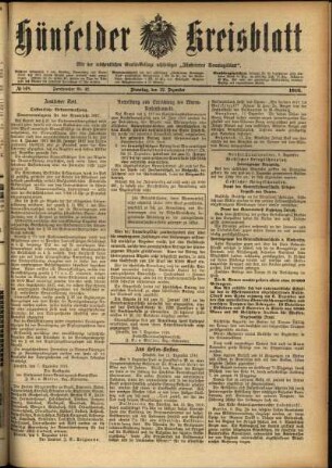 Ausgabe vom Dienstag, den 12. Dezember 1916.