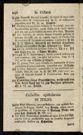 242-252, Collectio epistolarum