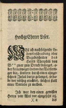 HochgeEhrter Leser,