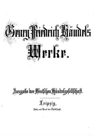 Georg Friedrich Händel's Werke, Band 35. Psalmen