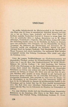 124-126 [Rezension] Glaubensunterweisung und dogmatische Theologie