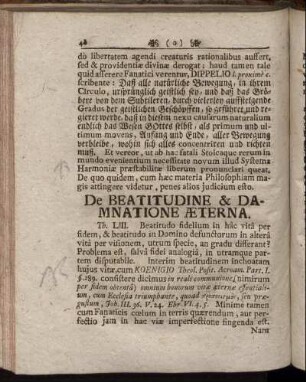 De Beatitudine & Damnatione Aeterna. - De Conversione & Poenitentia.