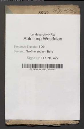 Einsendung eines Etats von sämtlichen Domänengebäuden in der Rentei Rheine