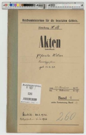 Wilm, Elfriede, geb. 13.5.1898, Stenotypistin