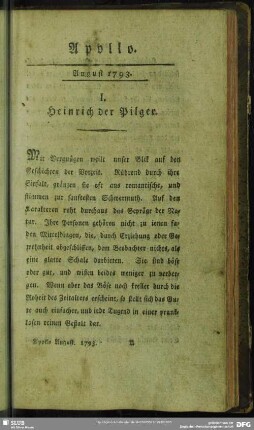 1793,August: Apollo : Monatschrift