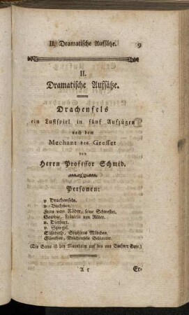 II. Dramatische Aufsätze.