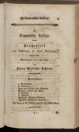 II. Dramatische Aufsätze.