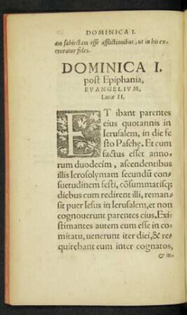 Dominica I. post Epiphania ...