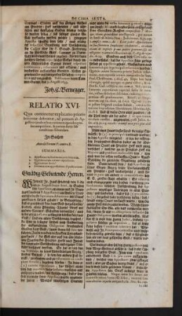 Relatio XVI.