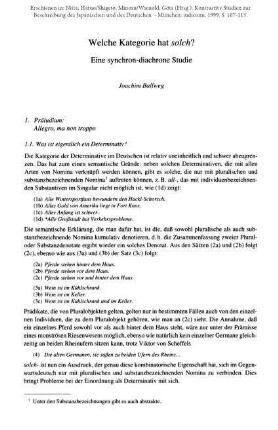 Welche Kategorie hat solch? Eine synchron-diachrone Studie