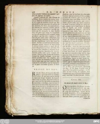 Chap. XI. Des devoirs des peuples envers les Roys.