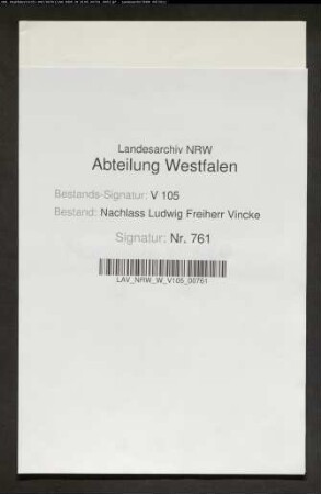 1 Brief von Caspar Max Droste zu Vischering