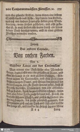 Zusatz Des andern Capitels, Von rothen Farben