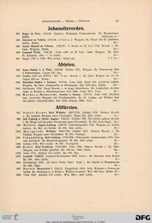 Abteien (Nr. 992-996)