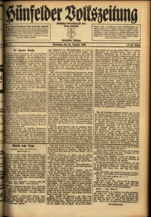 Ausgabe vom Samstag, den 31. Januar 1920.