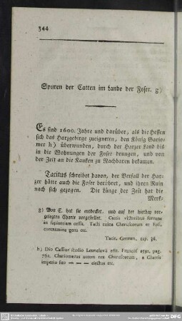 Spuren der Catten im Lande der Foser