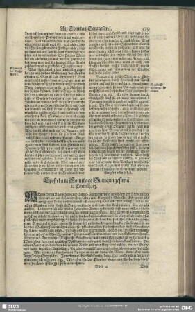 Epistel am Sonntage Quinquagesimä. 1. Corinth. 13