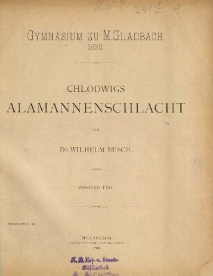 Programm. 1894/95