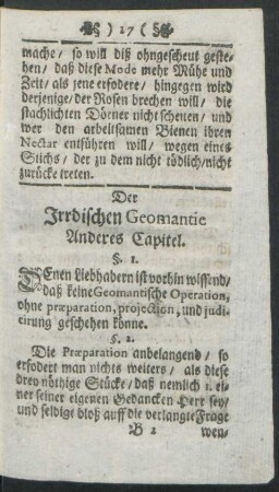 Der Irrdischen Geomantie Anderes Capitel