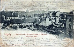 Leipzig: das Grundstück Windmühlengasse 11 (Reitbahn) ; abgebrochen 1888 [Nierth's Alt-Leipzig, Serie 14301]