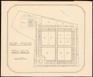 Fremdpläne: Neuer Friedhof Köln-Deutz: Lageplan 1:500