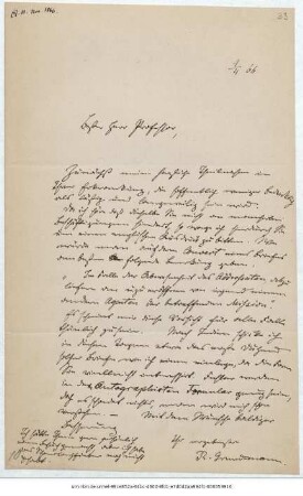 Brief von Reinhold Grundemann an August Petermann an Justus Perthes' Geographische Anstalt  : [o.O.], 09.11.1866