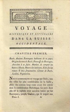 Voyage Historique Et Littéraire Dans La Suisse Occidentale, 1
