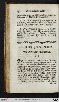Siebenzehente Karte: Die vereinigten Niederlande