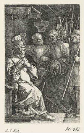 Christus vor Kaiphas, Blatt 4 der Folge "Passion"
