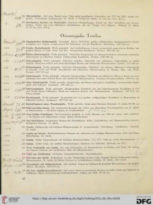 Orientteppiche, Textilien (Nr. 198-223)