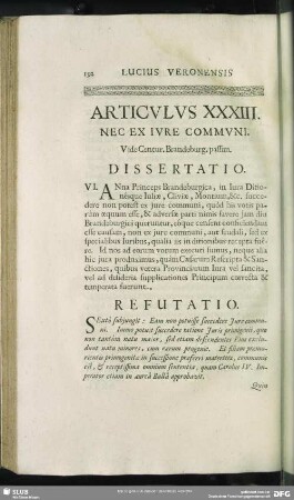 Articulus XXXIII. Nec Ex Jure Communi
