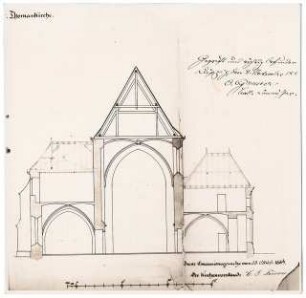 Thomaskirche, Leipzig Bachgruft: Schnitt