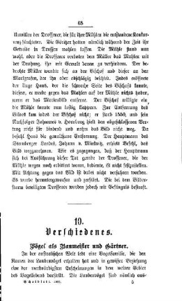 Verschiedenes.