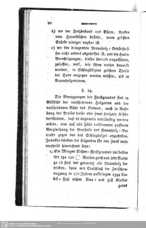 § 24. Die Benuzzungen des Forstgrundes