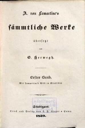 A. von Lamartine's sämmtliche Werke, 1. Ueber die Bestimmung der Poesie