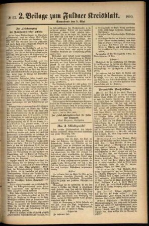 Dritte Ausgabe vom Samstag, den 05. Mai 1900.