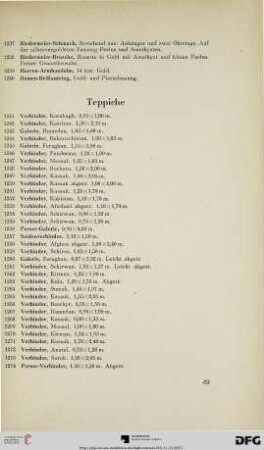 Teppiche (Nr 1241-1339)