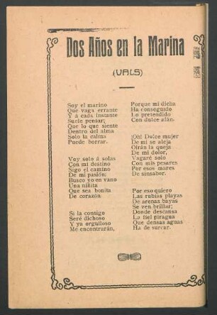 Dos años en la marina : (Vals)