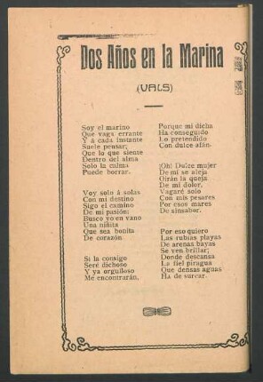Dos años en la marina : (Vals)