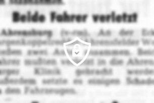Beide Fahrer verletzt