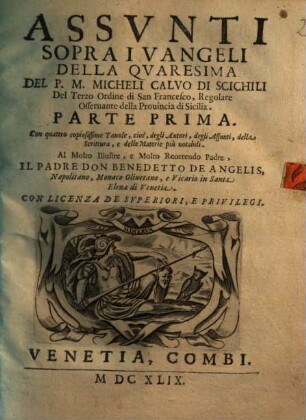 Assunti Sopra I Vangeli Della Quaresima, 1