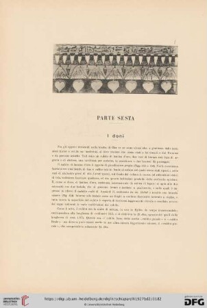 Parte sesta: I doni