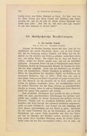 III. Geschichtliche Darstellungen