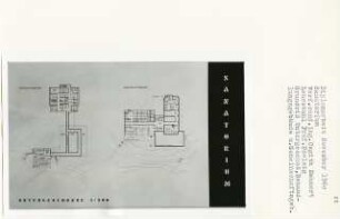 Sanatorium, Kärnten-Pritschitz (Diplomarbeit bei Peter Poelzig): Behandlungsgebäude, Gemeinschaftsgebäude, Grundrisse Untergeschoss 1:200