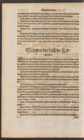 Welches die falsche Kirchen sey.