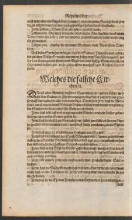 Welches die falsche Kirchen sey.