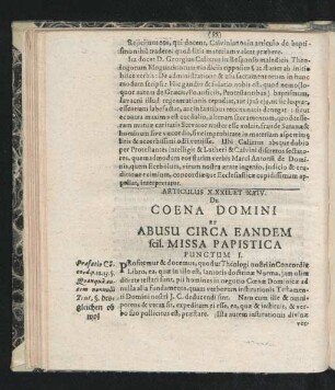 Articulus X. XXII. Et XXIV. De Coena Domini Et Abusu Circa Eandem scil. Missa Papistica.