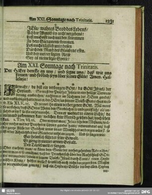 Am XXI. Sonntage nach Trinitatis