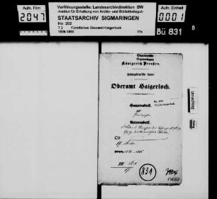 Stetten bei Haigerloch: Wein- und Bierschank- und Tafergerechtigkeitsgesuche des Ambros Henle